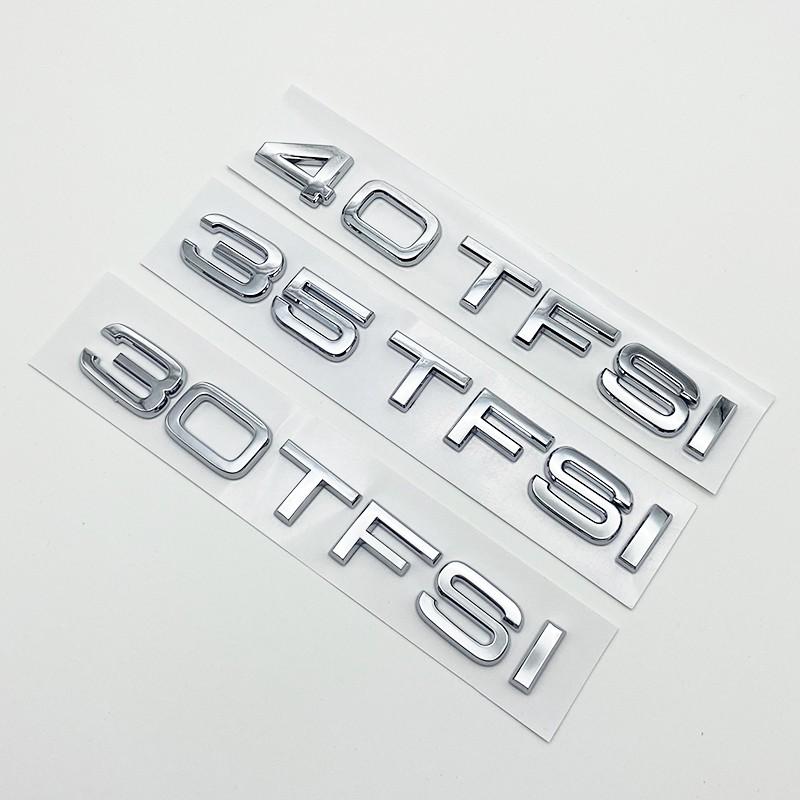 2026 ABS Letters Numbers Emblem for Audi A1 30TFSI 35TFSI 40TFSI 45TFSI 50TFSI 55TFSI 30TDI Car Trunk Fender Nameplate Logo Sticker