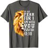 Isaiah 41 10 Lion Religious Scripture Graphic Tee Comfortable Pure Cotton Tshirt