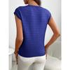 Sommer neuer Damen Pullover kurzärmelig Rundhals gestreift Stricktasche Pullover Top