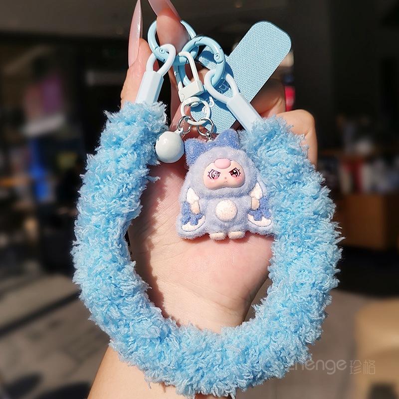 Plush Mobile Phone Lanyard Female Wrist Short Autumn and Winter Niche Exquisite Advanced Sense Cartoon Cute Elf Pendant Pendant