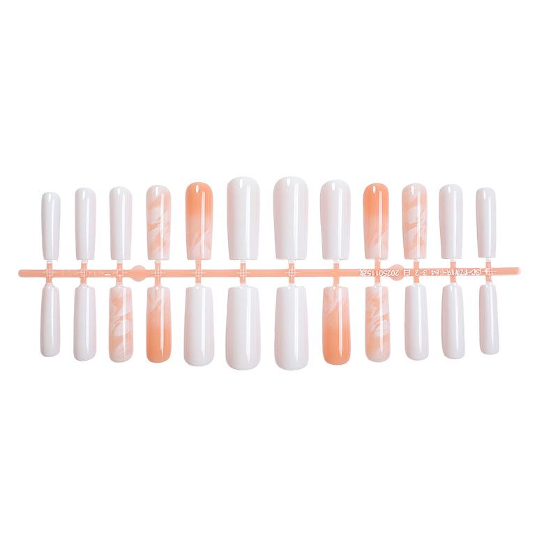 

Премиальные накладные ногти из мрамора ручной работы для женщин - Минималистичный долговечный арт-дизайн