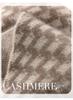 Women's 100% Pure Cashmere Perforated Plaid Scarf - Warm Knit Neck Gaiter for Autumn/Winter Cold Protection