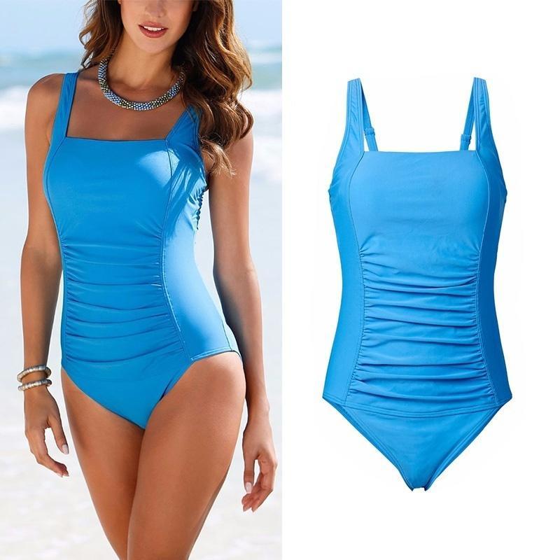 

Women Sexy One Piece Swimsuit Brazilian Bikini Swimwear Bathing Suit M синий