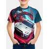 Kids Clothes Boys Tshirt Short Sleeve Stylish Car Racing Graphic
