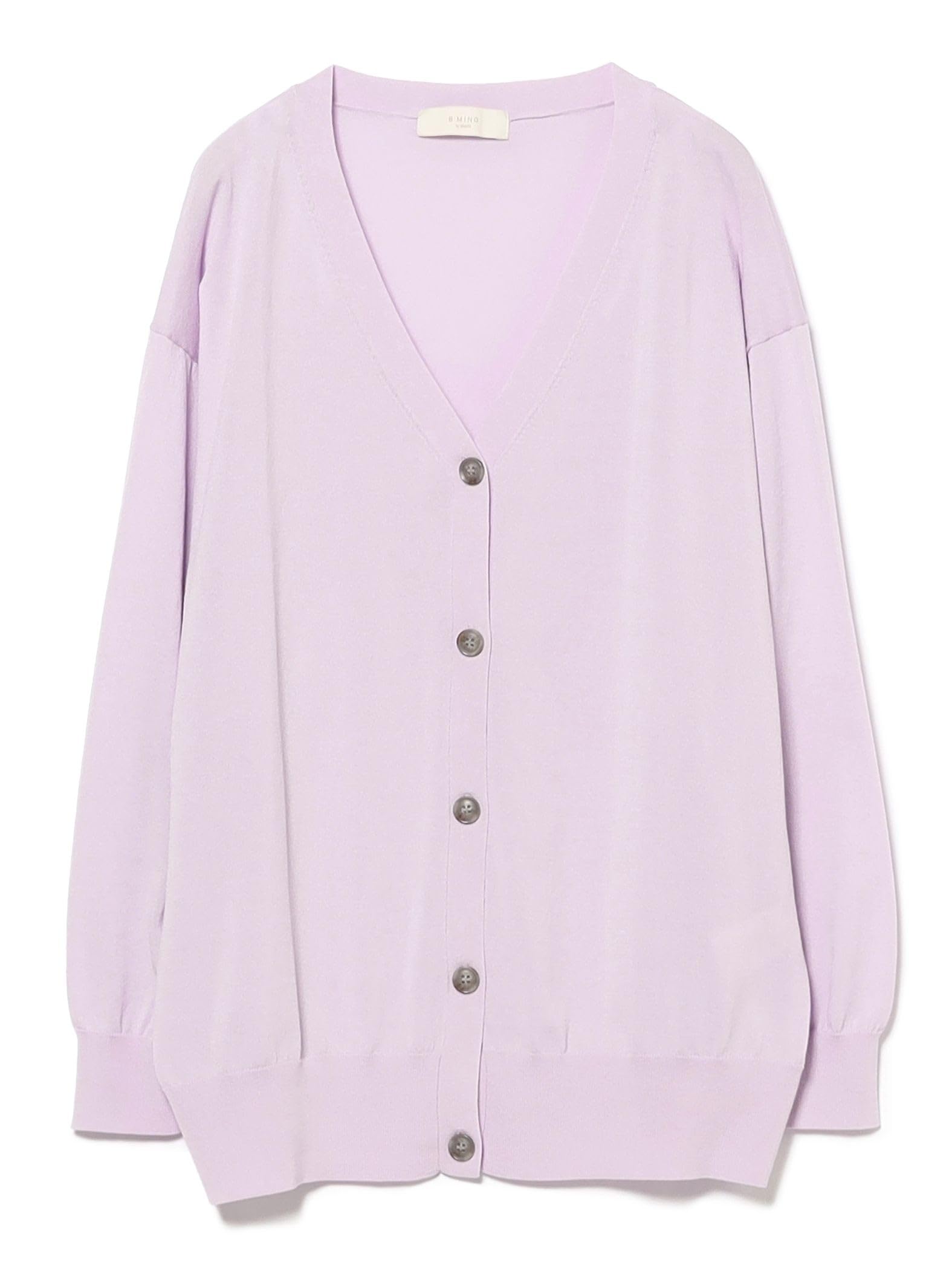 

B:MING LIFE STORE by BEAMS Women s L/S Knit Sheer Oversized Cardigan, Lavender, One Size