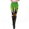 Halloween Pants Fashion Printed Stretch Leggings Pumpkin Head Skull Rack Digital Printed Small Foot Leggings