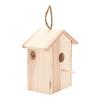 Wooden Window Bird House with Strong Suction Cup Outdoor Bird House for Garden Yard Decoration