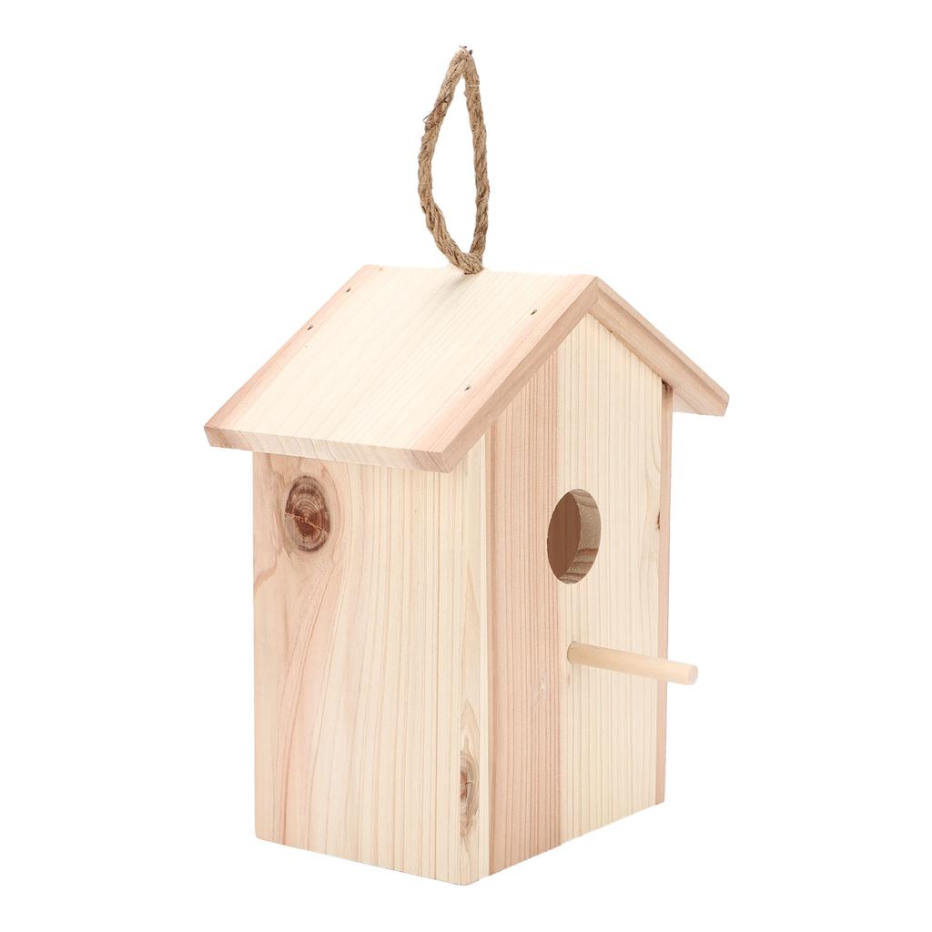 Wooden Window Bird House with Strong Suction Cup Outdoor Bird House for Garden Yard Decoration