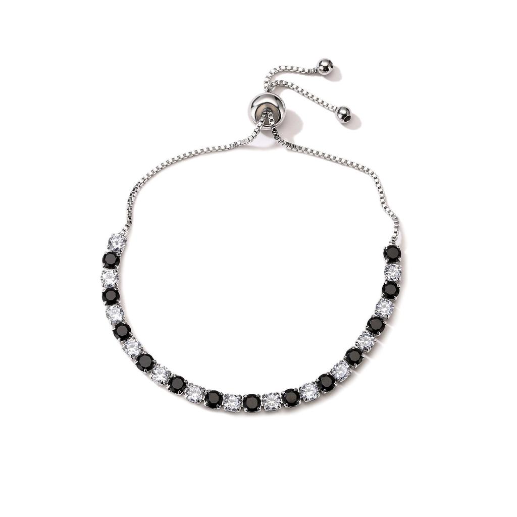 Elegant Women’s Colored Zircon Gold-Plated Tennis Bracelet