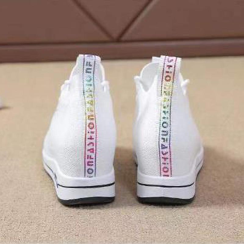 Damen Keilschuhe Plateauschuhe Frühling Atmungsaktive Freizeitschuhe Damenmode Höhenschuhe