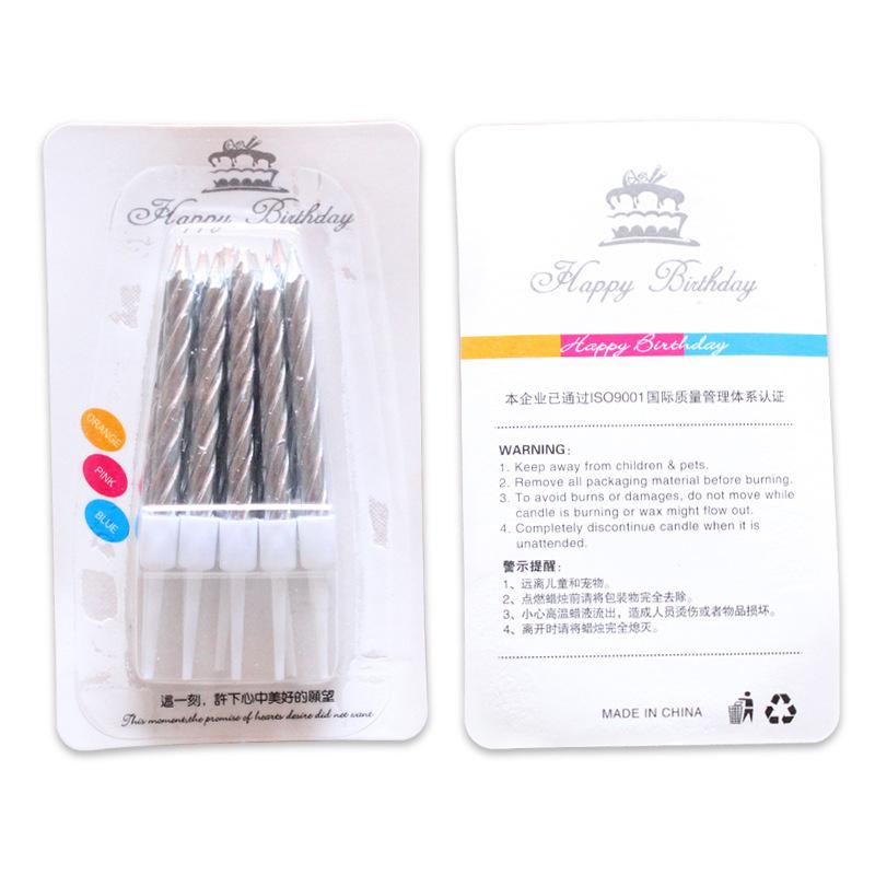 Threaded Candles Birthday Cake Candles Golden Threaded Birthday Candles Colored Gold-plated Small Candles