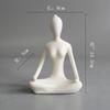 Modern Yoga Girly Abstract Ornaments White Porcelain Figures Living Room Decoration Lady's Gifts Angel Fairy Garden Home Decor