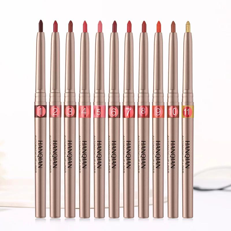 Automatic Rotating Lip Pencil, Lip Liner, Waterproof, Long-Lasting, Non-Fading, Beginner Lip Primer, Lip Biting