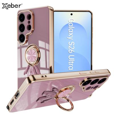 Galvanisierte 6D Astronauten-Galvanisierung Handyhülle für Samsung Galaxy S26 Ultra S26 Plus S26+ Magnetischer Ringhalter Stoßfeste Abdeckung