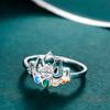 Monkton Original 925 Silver Rings New Lotus Flower Boho Colorful Engagement Rings for Women Fine Jewelry Gift