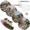 1pc Landscape and Forest Pattern DIY Embroidery Kit for Beginners