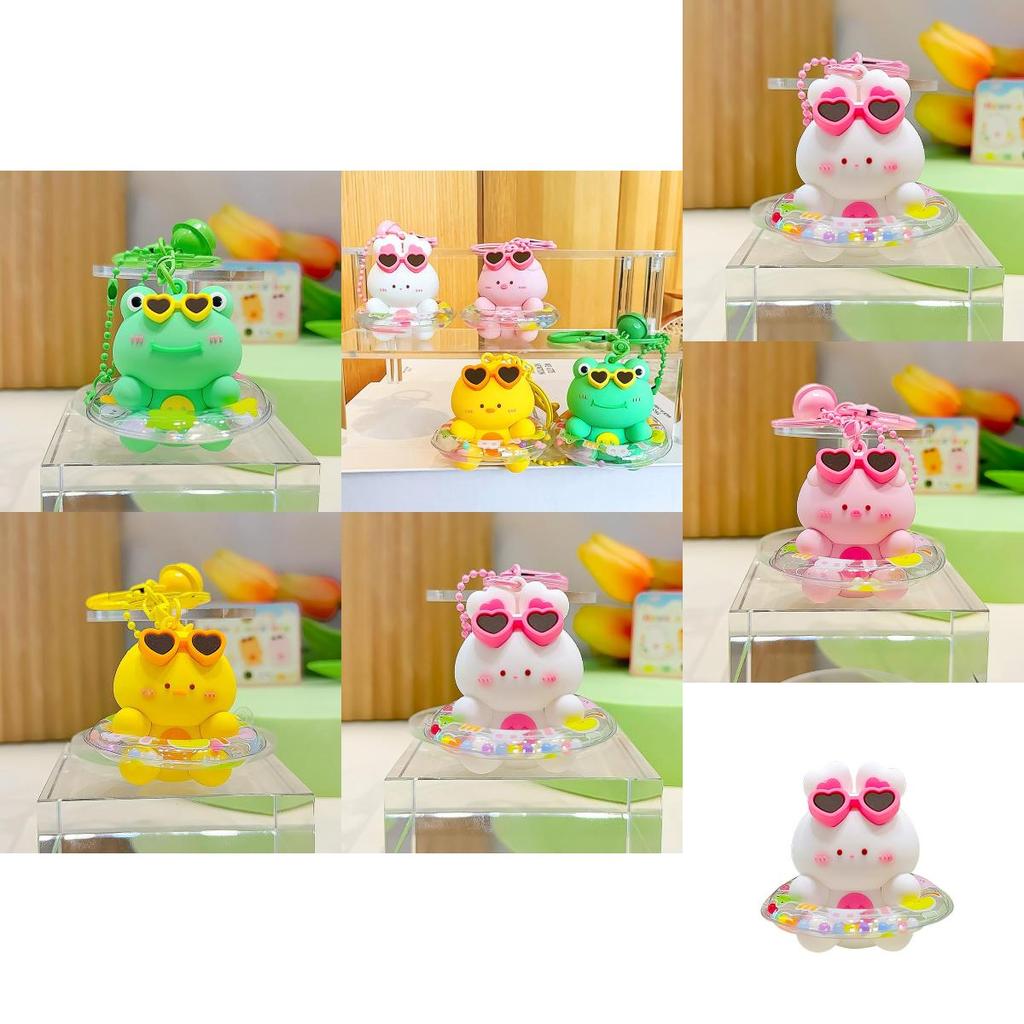 Adorable Animal Pool Float Keychain Pvc Car Key Tag For Gifts And Collectors
