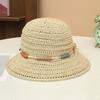 Wide Brim Sunscreen Bucket Hat Large Fisherman Hat Elegant Straw Weave Sun Hat  Outdoor