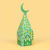 6Pcs Eid Mubarak Candy Box Moon Lantern Gift Cookie Packaging Boxes Bags Ramadan Kareem Decor Muslim Islamic Party Supplies 2024