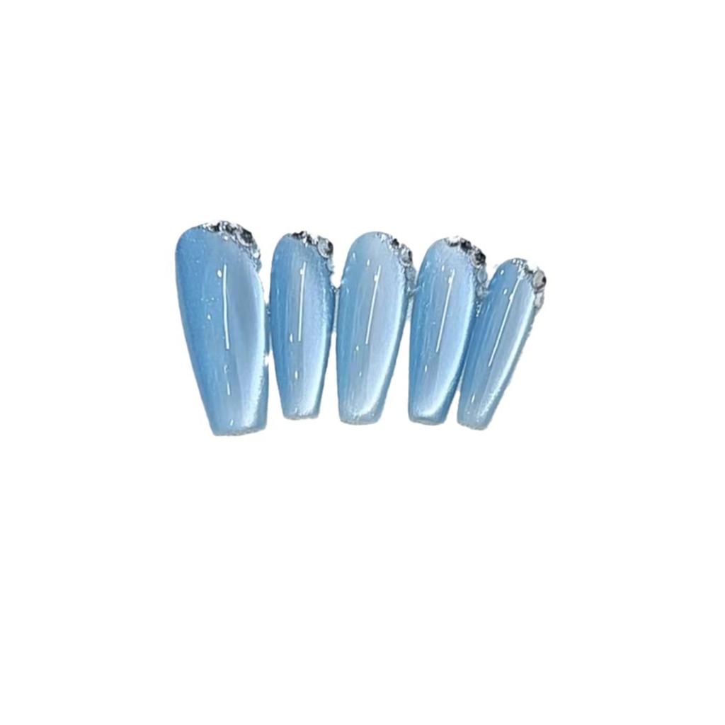 Pure Hand-made Phototherapy Wearable Armor, Coastline Finished Products Reusable Nail Art Patches Can Be Removed