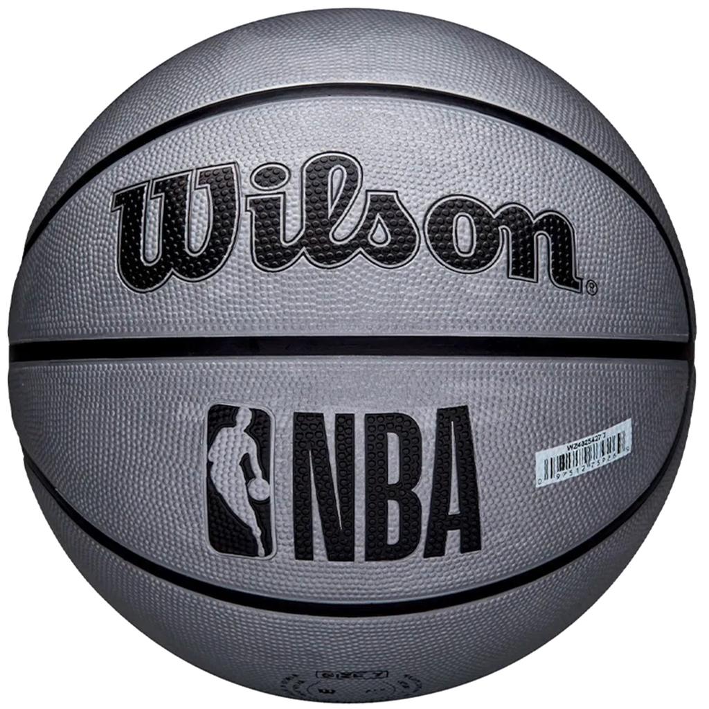 Wilson NBA Team Tribute Solid Milwaukee Bucks Ball, Unisex Silver Basketball