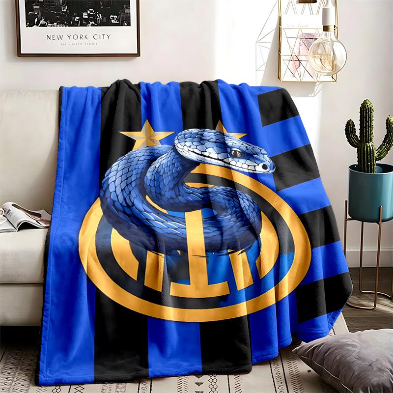 Θέμα FC Internazionale Milano Εξατομικευμένες Εξωτερικές Κουβέρτες Φανέλας Μαλακές Και Κατάλληλες Για Όλες Τις Εποχές Ιδανικές Για Καναπέδες Κρεβάτια Και Κάμπινγκ
