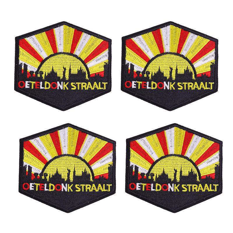 10pcs /Lots Netherland Carnival Patch Netherland Oeteldonk Emblem Full Embroidered Patches Iron On Patches For Clothing Sew Diy 