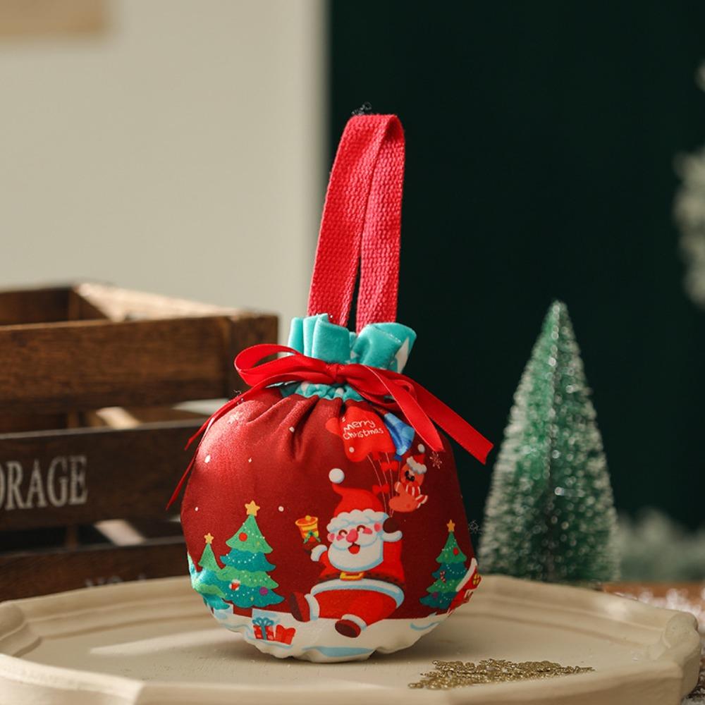 Storage Bag Candy Snack Gift Bag with Handle Christmas Candy Bag  Outdoor Christmas