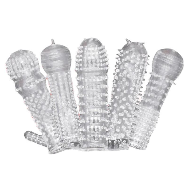 Flexible Crystal Spiked Penis Sleeve - Soft Elastic Adult Toy for Couples Enhancing Pleasure