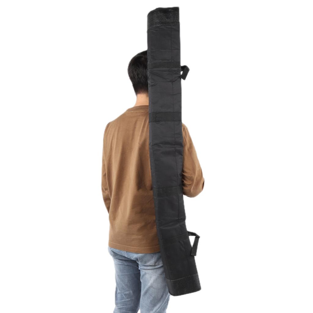 1.3M Fishing Pole Storage Bag Foldable Rod Carry Case Portable Fishing Rod OrganizerBlack