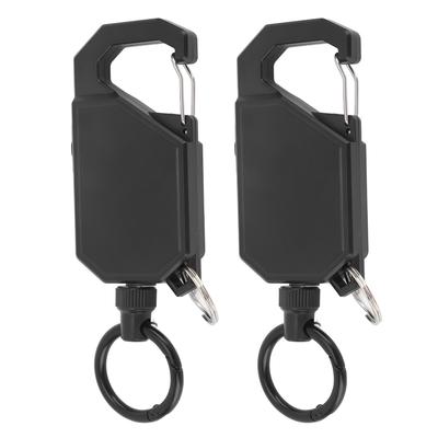 2Pcs Outdoor Heavy Duty Retractable Keychain Heavy Duty Key Chain for Fishing Rod Keys Work