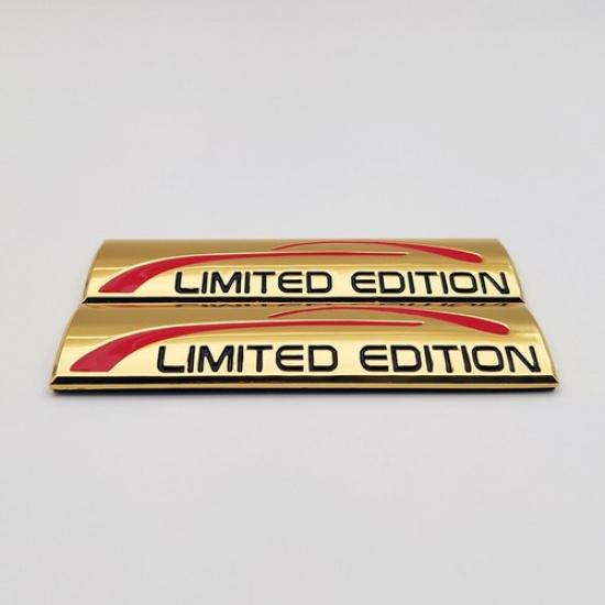 2x Gold Metal Limited Edition  Emblem 3D Sport Bagde Turbo Sticker Car Decal
