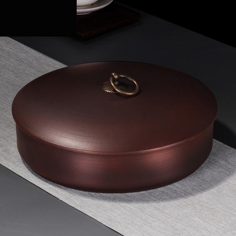 Pu'er Tea Cake Storage Box Home Decoration Tea Sealed Jar Moisture-proof Dust-proof Storage Cans Purple Sand Tea Storage Tank
