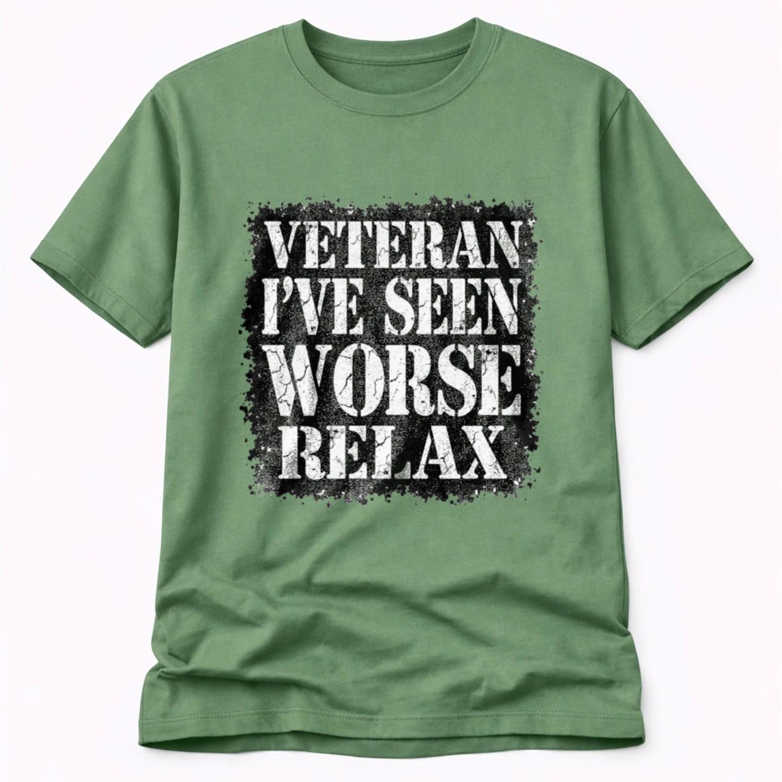 Veteran I’ve Seen Worse Relax Funny Grunge T-Shirt Unisex Gift S