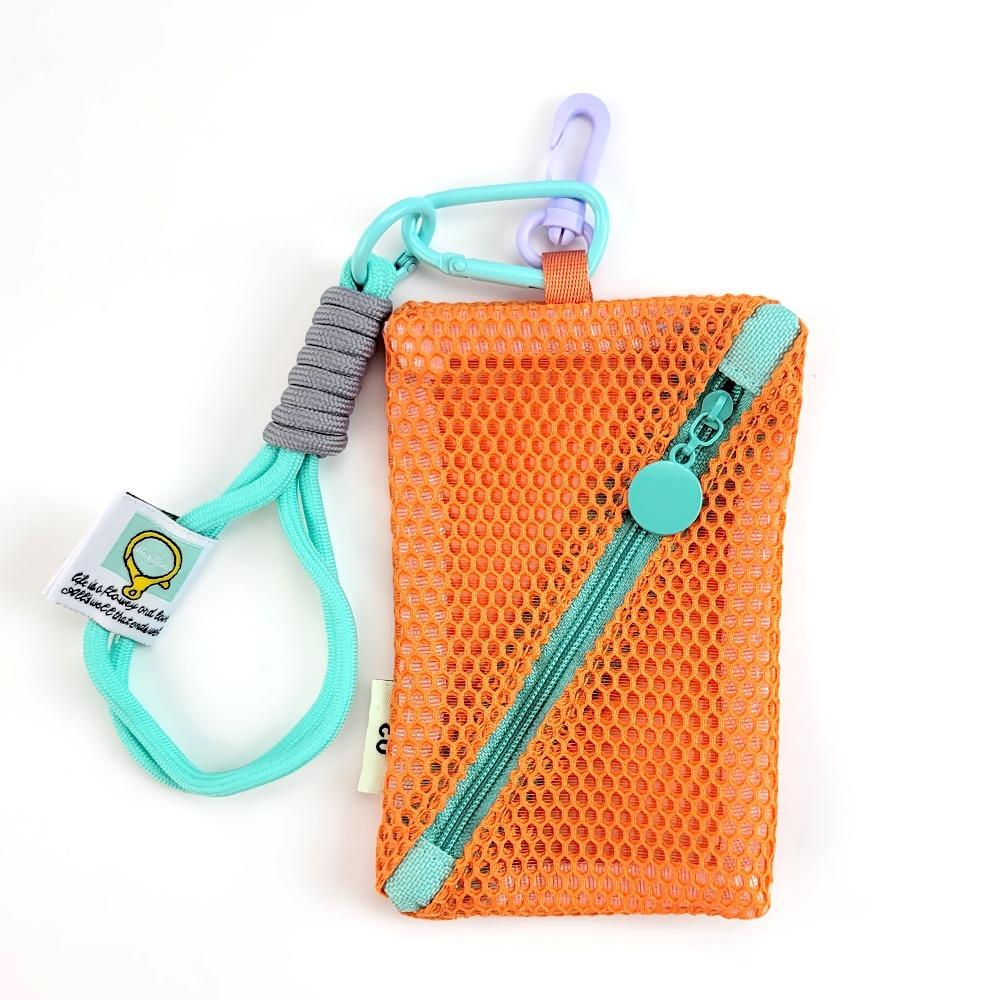 Small Capacity Square Mesh Storage Pouch Portable Clear Mesh Bag Creative Change Storage Bag  Men