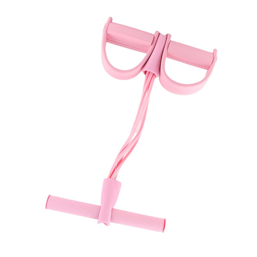 4 Tube Elastic Pull Rope Sit Up Training Pedal Resistance Band   Stretching Fitness Equipment