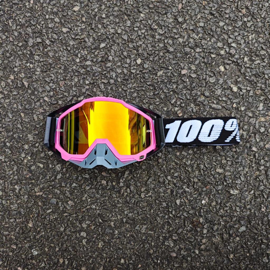 Occhiali da sole da moto classici per fuoristrada all'aperto 100% per la guida, occhiali protettivi per casco resistenti al vento e alla sabbia, equipaggiamento fresco per mountain bike