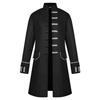 2023 Men's Steampunk Retro Coat - European & American Medieval Style, Solid Color Fashion.