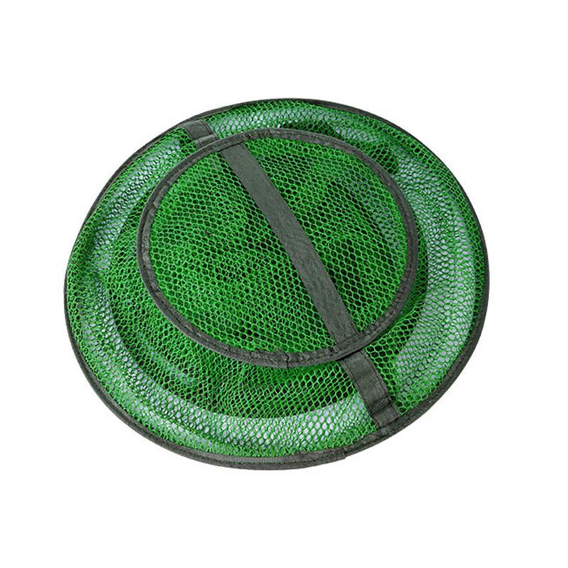 Fisherman Foldable Fishing Cage Nylon Mesh Fishing Net Bait Trap For Catching Fish Crab Crayfish