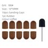 Candy Color Nail Art Sand Cap Nail Polishing Head Sand Ring Electric Nail Drill Machine Accessory Cuticle Dead Skin Removal Manicure Tool with Rubber