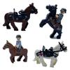 Small Particle Building Block Toy Plastic Horse Figurine Accessories Equipment War Horse Children'S Toys