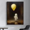 Ghost HauntedManor Halloween Cute Fancy Poster Wall Sticker for Living Room Bar Vintage Decorative Painting Middle
