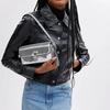 Coach Studio 20 Logo Large Sequin Flap Lock Leather Baguette Crossbody Bag Small Women Bags Silver CM428-LHSLV