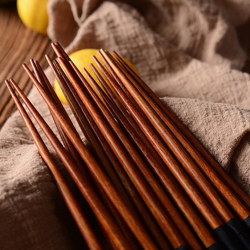 10 Pairs Wooden Chopsticks Sushi Sticks Chinese Chopstick Set Reusable Food Chop Sticks Japanese Sushi Chopsticks Wood Tableware