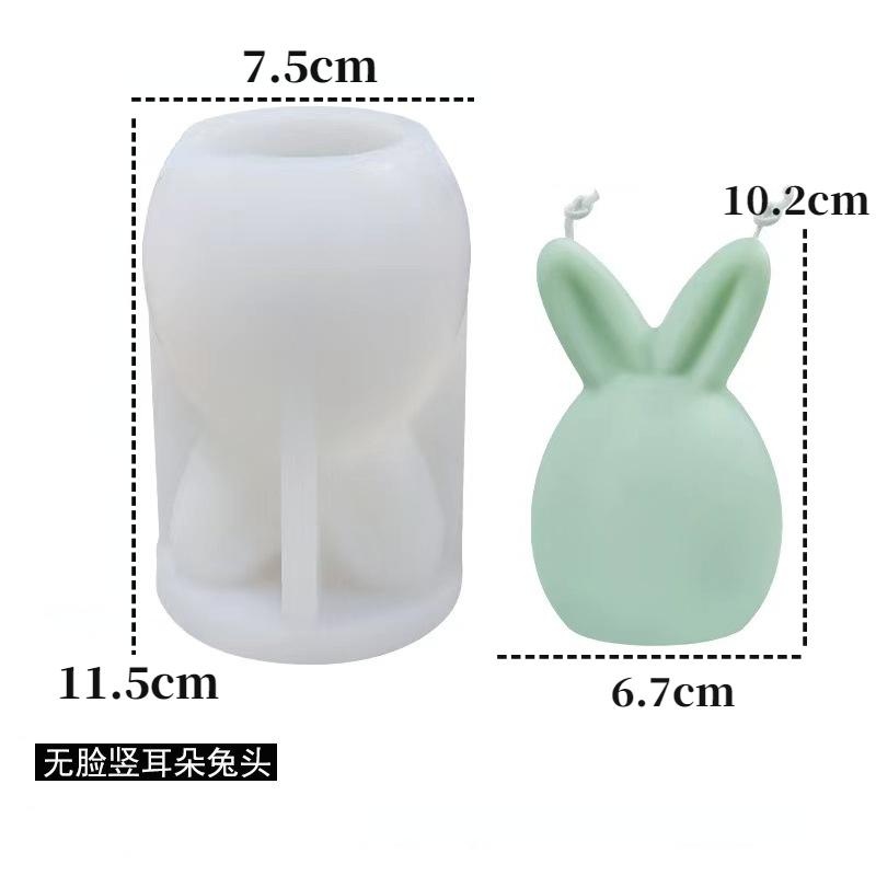 3D Eggshell Rabbit Silicone Candle Mold Creative Easter Animal Aromatherapy Plaster Resin Handmade Soap Chocolate Baking Tools