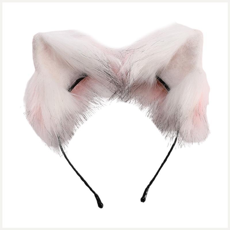 Fell-Tierohren-Stirnband für Katze Fell-Cosplay-Tier Lilota Kopfbedeckung Haare