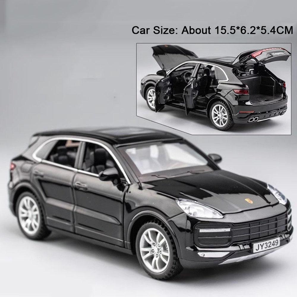 1:32 Cayenne Turbo Taycan Luxus-Automodell Spielzeug Druckgussmetall Sound Licht Rückzieher Miniatur-Supersportwagenmodelle Weihnachtsgeschenke