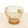 Coffee Pod Holder   Metal Coffee Capsule Storage Basket with Wood Base for Kitchen Countertop
