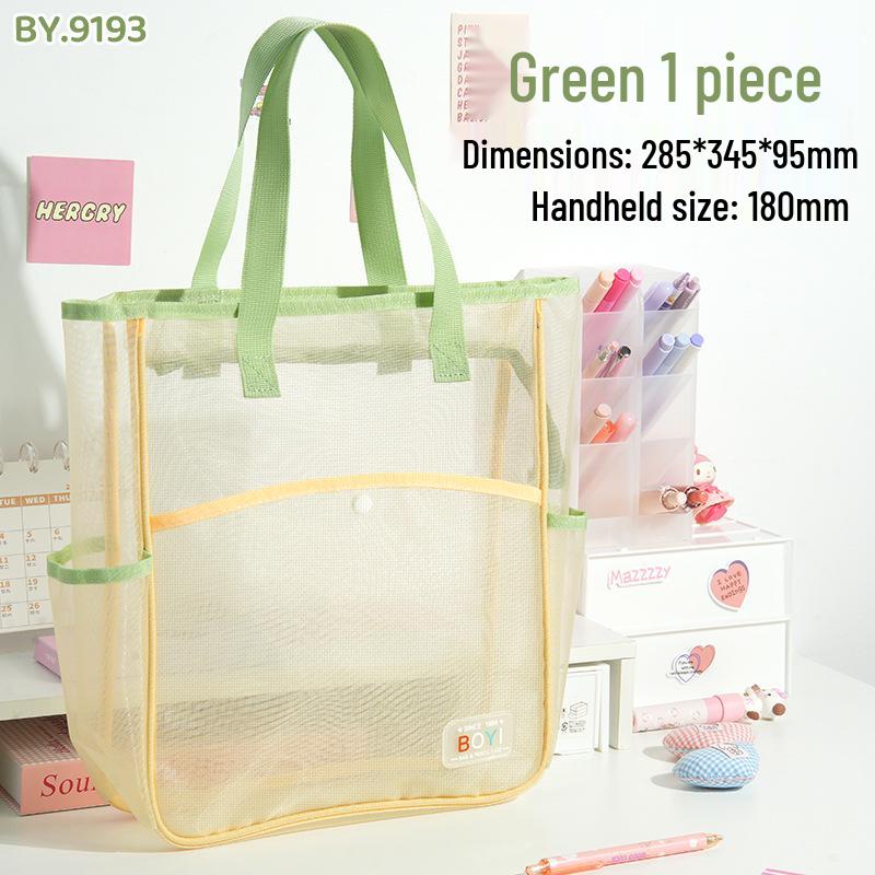 Baiyi Exam Handbag for Students - Transparent Mesh Document Organizer
