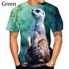 3D Erdmännchen Suricate Print T-Shirts Männer O Neck T-shirt Damen Kleidung Mode Streetwear Lustige Nette Kinder T-Shirts Kurzarm
